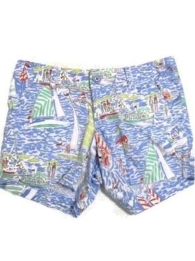 Lilly Pulitzer Callahan Shorts 00 xxs Ssailboats